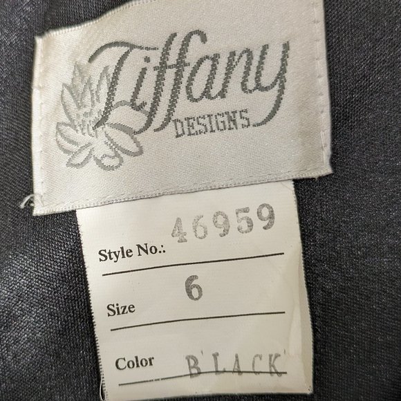 Tiffany Designs Black Rhinestone Sequin Crossover Sleeveless Prom Maxi Dress - 6 - Picture 13 of 16